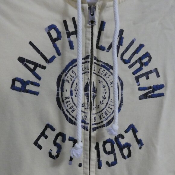 POLO JEANS CO. RALPH LAUREN MFG | small | Yellow Ralph Lauren Logo Zip-Up Hoodie - Picture 1 of 15